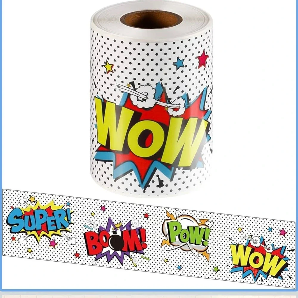 New Bulletin Board Border Trim‎ Comic Book Super Hero Decor Classroom